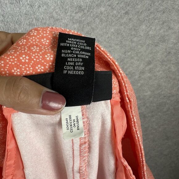 Lane Bryant Orange White Floral Print High Rise Capri Pants Womens Size 20 Casua - Picture 7 of 8